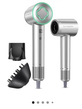 High-Speed Hair Dryer with Black Attachments